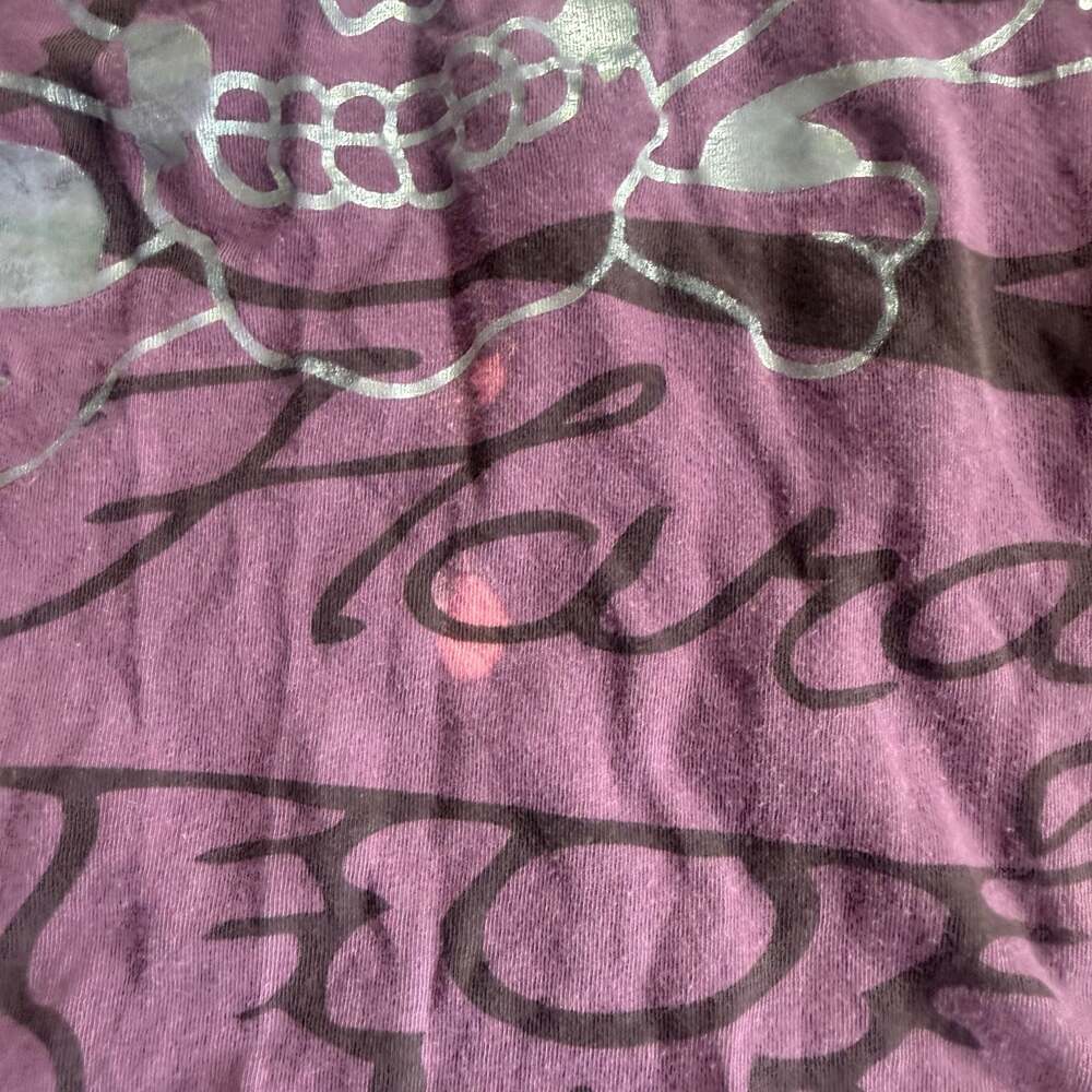 Ed Hardy Love Kills Slowly Long Sleeve V-Neck Shirt Size S - Picture 4 of 8
